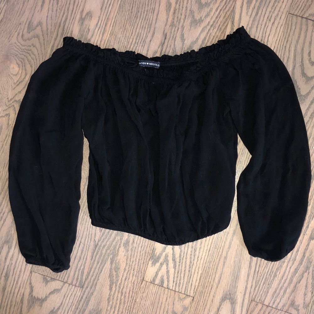 Black Brandy Melville Off the Shoulder Top